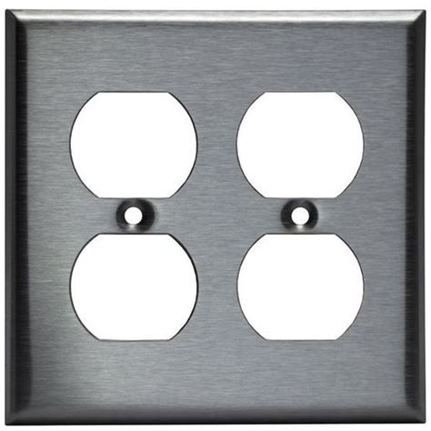 Enerlites Stainless Steel 2 Gang Duplex Receptacle Metal Wall Plate