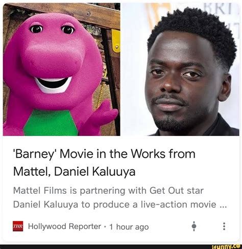 Barney Movie In The Works From Mattel Daniel Kaluuya Mattel Films Is Partnering With Get Out