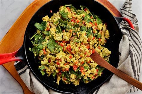 Curried Tofu Scramble With Spinach Indian Style Veggiecurean