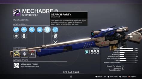 Destiny 2 Mechabre Sniper Rifle God Roll For PvP And PVE GINX TV