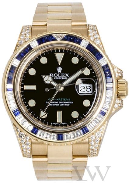 Rolex Oyster Perpetual GMT Master II Yellow Gold 116758SA Luxe Watches