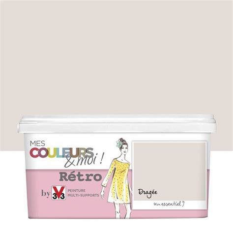 Peinture multisupports Mes couleurs et moi Rétro V33 rose dragée 2 5