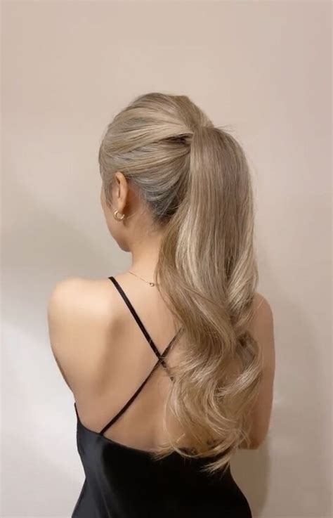 The Most Voluminous Ponytail Hack High Ponytail Hairstyles Straight