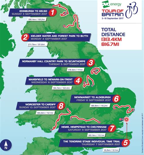 Women S Tour Of Britain Route Map Lin Meredithe