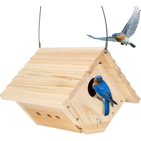 Cabane Oiseaux En Bois Exterieur Nid Pour Oiseaux Nichoirs À Oiseaux