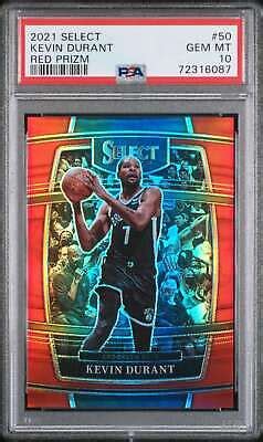 Panini Select Kevin Durant Red Prizm Psa Ebay