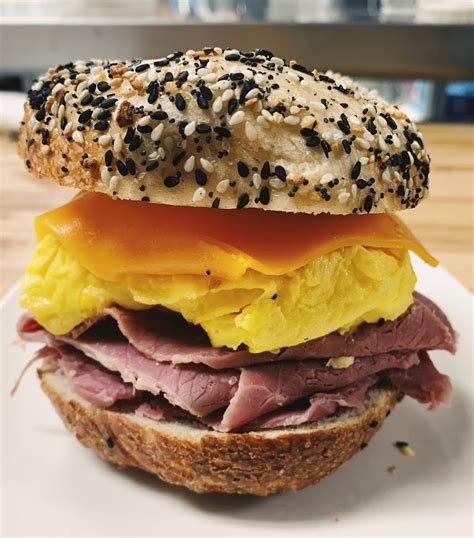 Corned Beef Egg And Cheese Bagel Lehmans Deli