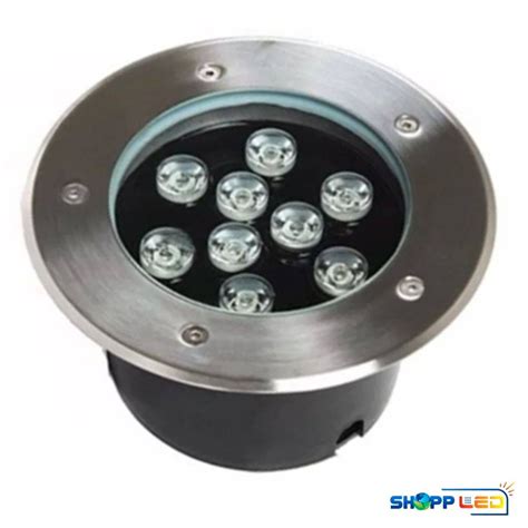 Spot Led Balizador Branco Quente 3000k Embutir Chão Piso Deck Bivolt 9w