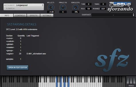 Sforzando By Plogue Sfz Player Plugin Vst Vst3 Audio Unit Aax Clap