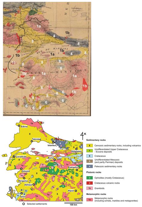 Boués 1840 Map Of Turkish Thrace And Western Anatolia Cropped From La