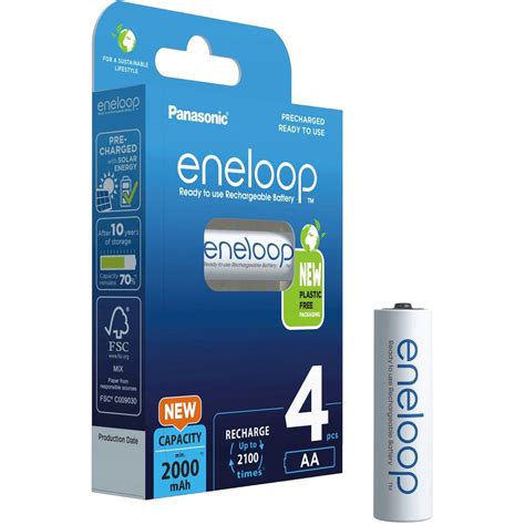 Аккумуляторы Aa Panasonic Eneloop R6 2000mah 1 2v Nimh 4шт уп Bk