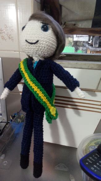 Boneco Amigurumi Bolsonaro Elo Produtos Especiais