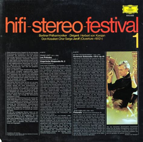 Berliner Philharmoniker Herbert Von Karajan Liszt Tschaikowsky