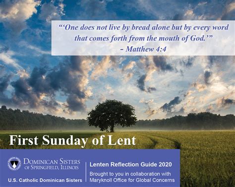 First Sunday of Lent March 1, 2020 - Dominican Sisters of Springfield Illinois