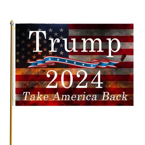 Trump 2024 Flag 3x5 Outdoor Double Sided Take America Back 3x5 Foot