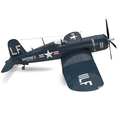 wwii fighter aircraft f4u corsair 3d model