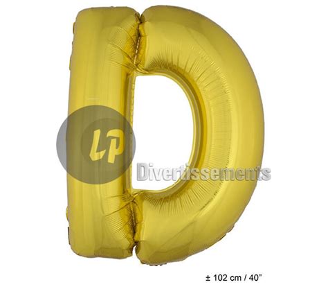 Ballon Lettre D En Aluminium Cm Or