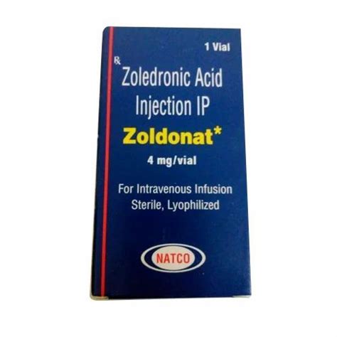 Zoledronic Acid Injection 4 Mg Packaging Type Box At Rs 2100 Pack In