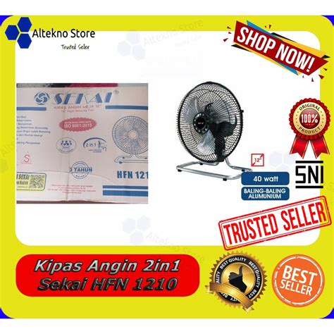 Jual Kipas Angin Besi Tornado Meja Dinding 2in1 Sekai HFN 1210