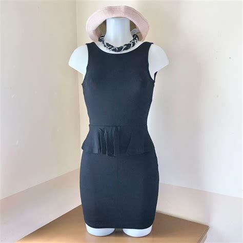 Zara Trafaluc Black Bodycon Peplum Dress Women S Fashion Dresses