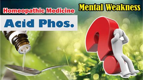 Acid Phos Homeopathic Medicine Mental Weakness Dr Laiba Batool