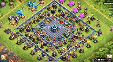 Town Hall 13 Th13 Legendstrophywar Base V21 Anti 3 Stars With