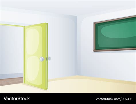 Empty classroom Royalty Free Vector Image - VectorStock