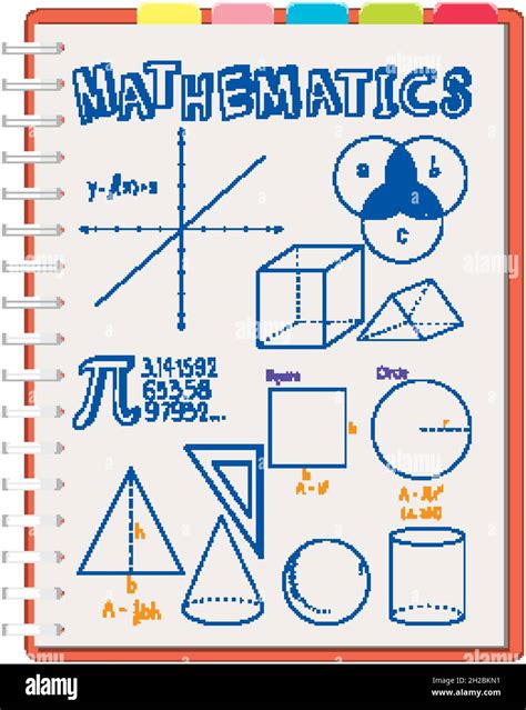 Doodle Math Formula On Notebook Page Illustration Stock Vector Image