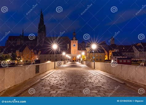 Stare Miasto Regensburg Bavaria Niemcy Zdj Cie Stock Obraz Z O Onej Z