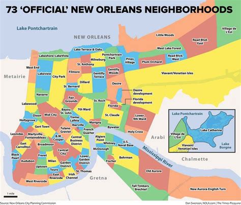 Map Of The Official New Orleans Neighborhoods