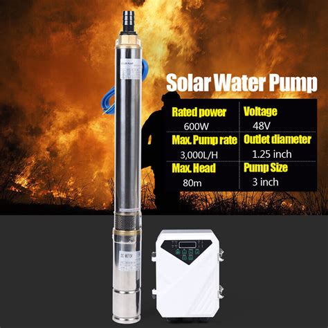 Dc V Solar Water Pump Submersible Deep Bore Well Pump Mppt