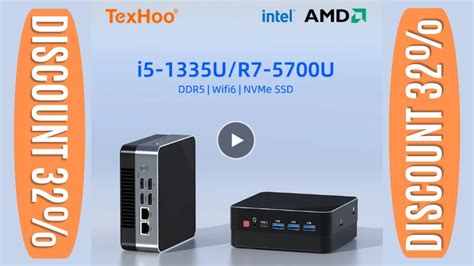 Texhoo Mini Pc Computer Gaming Amd Ryzen U R U Intel Core I