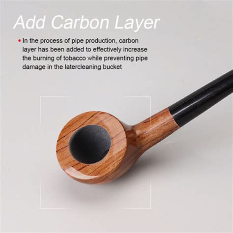 Muxiang Long Bent Stem Churchwarden Rosewood Reading Smoking Tobacco