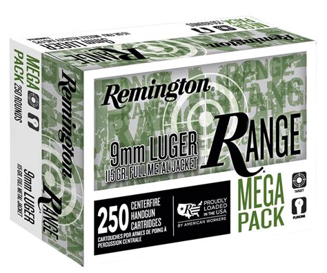 Remington Range 9mm 115 Grain Full Metal Jacket T9mm3 Bereli Inc