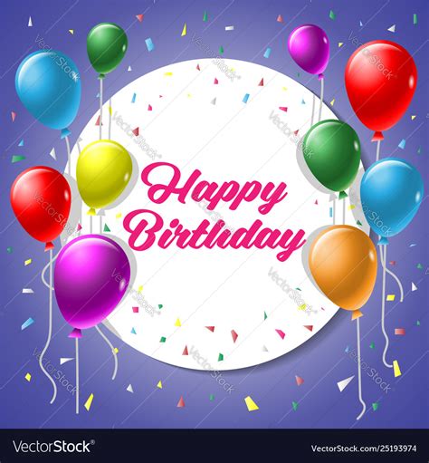 Happy birthday greeting card background Royalty Free Vector