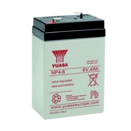 Batterie NP4 6 YUASA Plomb 6V 4Ah