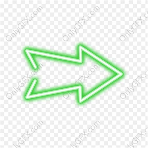 Green Neon Arrow Png Transparent Onlygfx