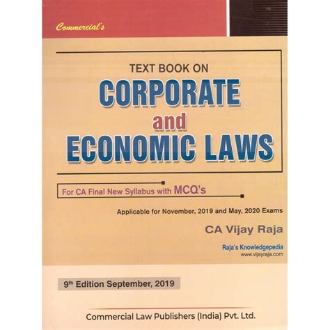 Commercial S Textbook On Corporate Economic Laws For Ca Final