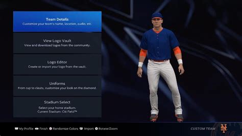 Mlb The Show 23 Creating A Custom Team Youtube