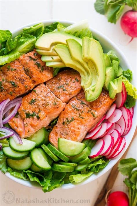 Avocado Salmon Salad Recipe (VIDEO) - NatashasKitchen.com