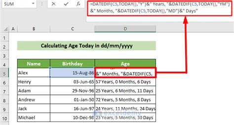 How To Calculate Age In Excel In Ddmmyyyy 2 Easy Ways Exceldemy