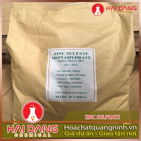 BÁn Zinc Sulphate Znso4 Trung QuỐc Bao 25kg HÓa ChẤt HẢi ĐĂng