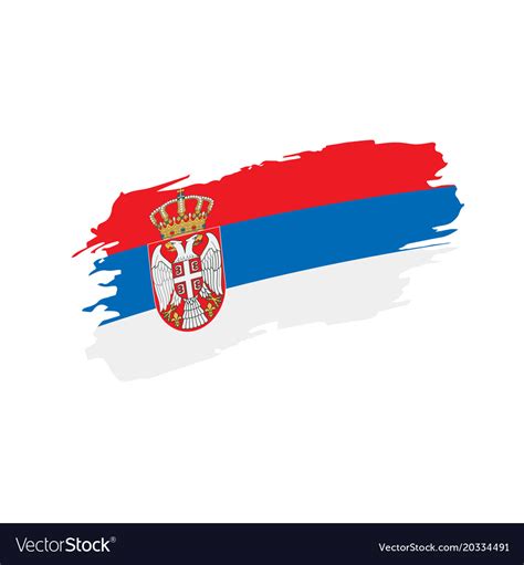 Serbia flag Royalty Free Vector Image - VectorStock