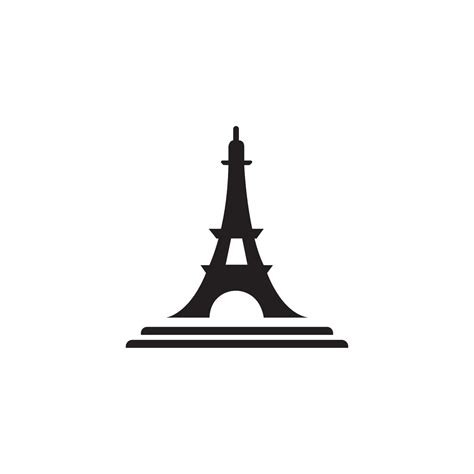 Eiffel Tower Icon Logo Vector Design Template 12048402 Vector Art At