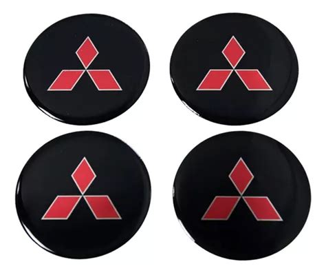 Adesivo Emblema Resinado Roda Mitsubishi Mm Cl