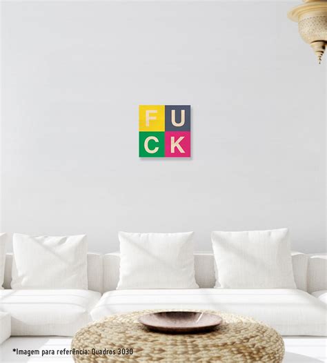 Quadro Decorativo Fuck Wood Art Print Quadros De Madeira