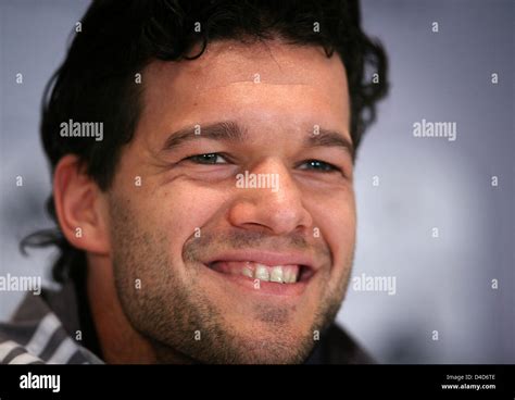 The Captain Of The German National Soccer Team Michael Ballack Smiles