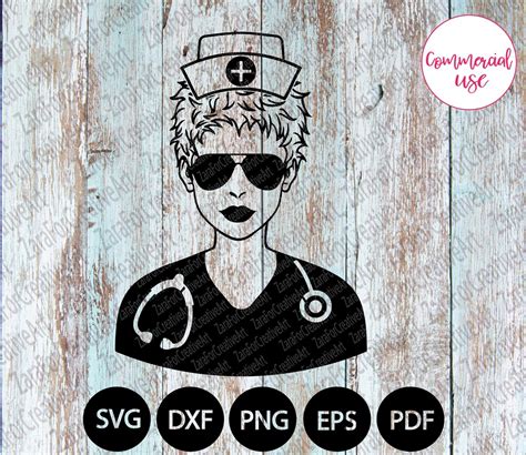 Nurse Svg Cute Nurse Svg Nursing SVG Nursing Cut Files Short Hair Nurse ...