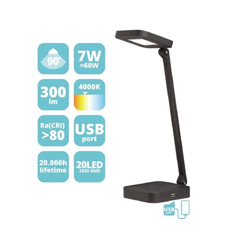 Lampa Biurkowa LED ML1001 USB Agata