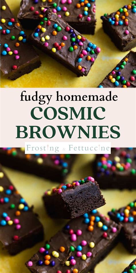 Fudgy Homemade Cosmic Brownies Cosmic Brownies Brownies Recipe Easy